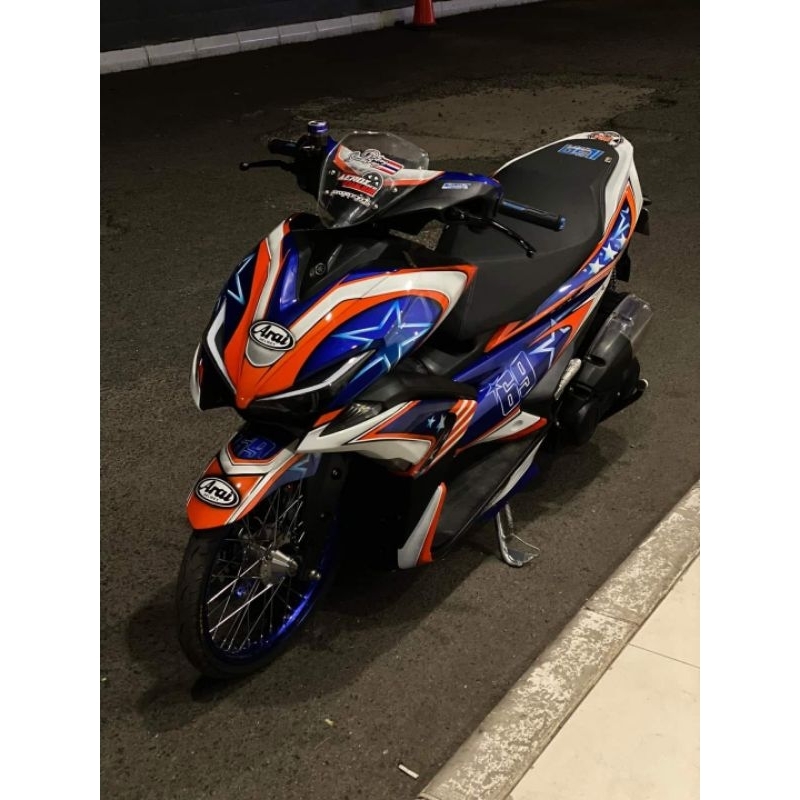 STICKER DECAL YAMAHA AEROX OLD MOTIF ARAI RX7X HAYDEN SB FULL BODY HALUS