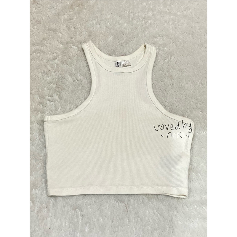 vest top/tank top putih branded (preloved)
