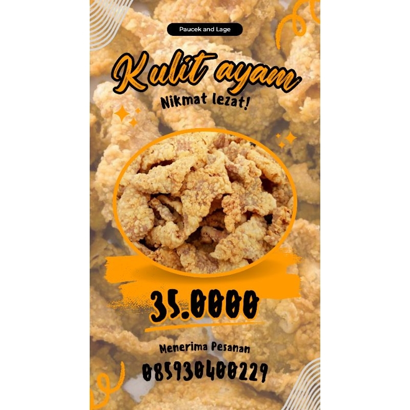 

kripik kulit ayam crispy