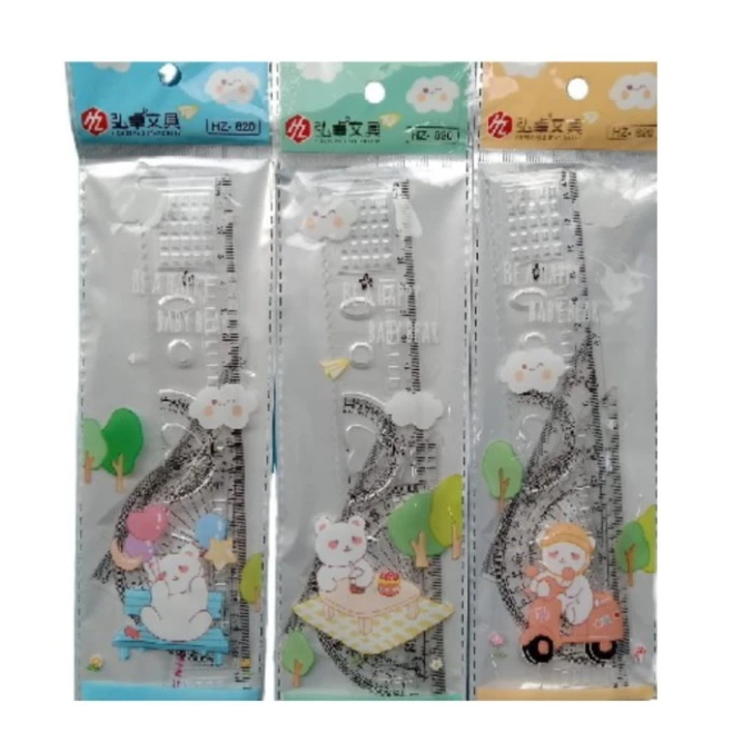 

Penggaris SET Karakter Penggaris Fancy 4in1 20 cm