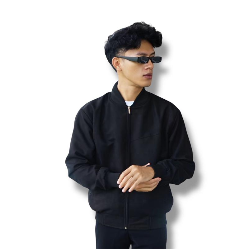 Blindside - Jaket Bomber Suede Reguler-Cut || Jaket Bomber Work Reguler Cut Zipper Polos Series