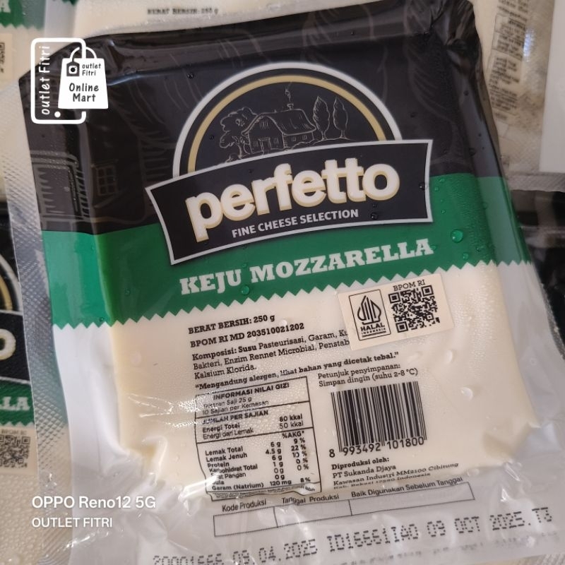 

[250gr] PERFETTO Keju Mozarella