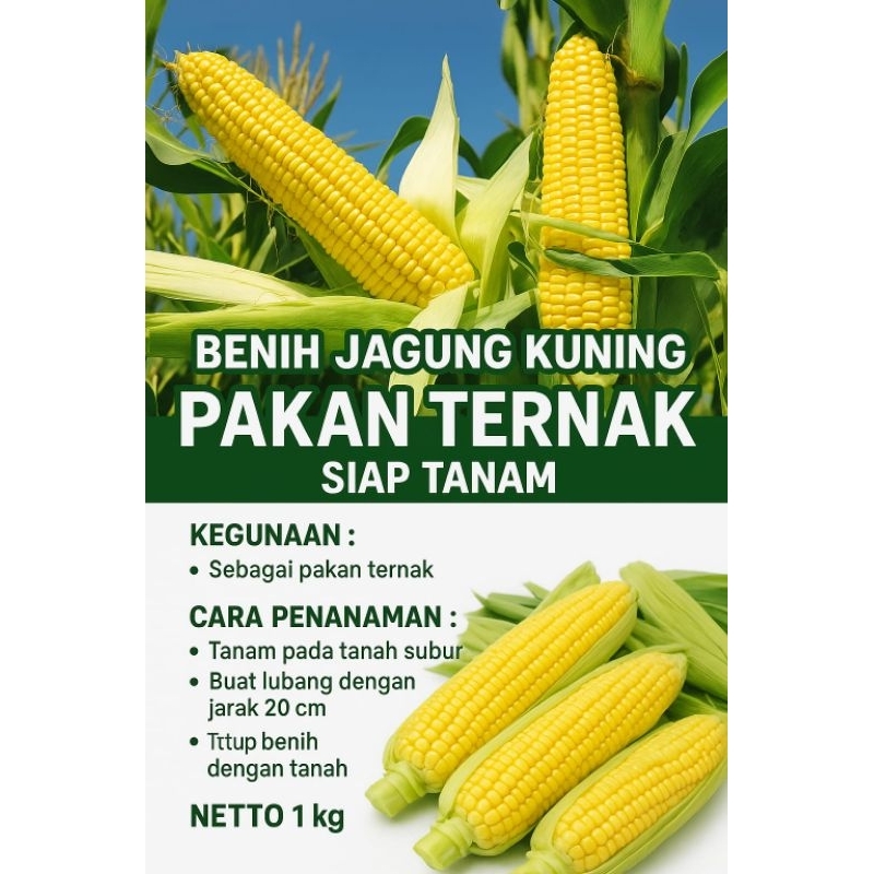 

benih jagung kuning / jagung pakan ternak tinggal tanam masa simpan lama kwalitas terjamin repack berbagai varian berat