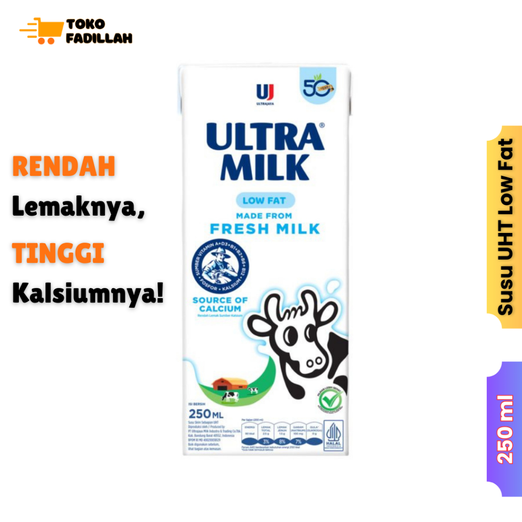

Ultra Milk Susu UHT Low Fat Fresh Milk 250 ml