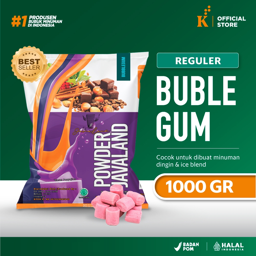 

Bubuk Minuman Bubble Drink Rasa Bubble Gum Javaland 1 kg