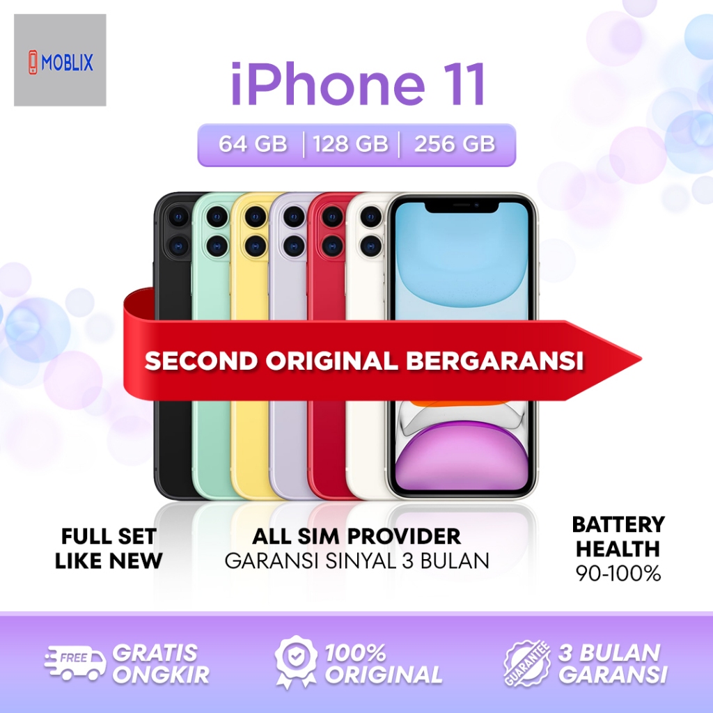 IPHONE 11 128 GB / 64 GB FULLSET SECOND ORIGINAL MULUS EX INTER