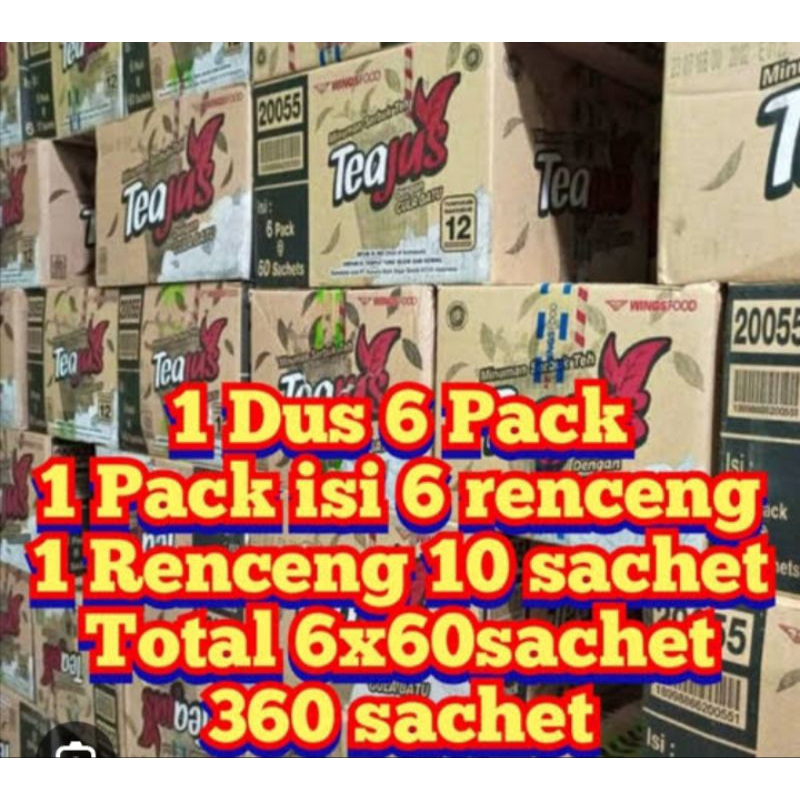

Teajus gula batu minuman yang menyegarkan 1 pac isi 6 renteng