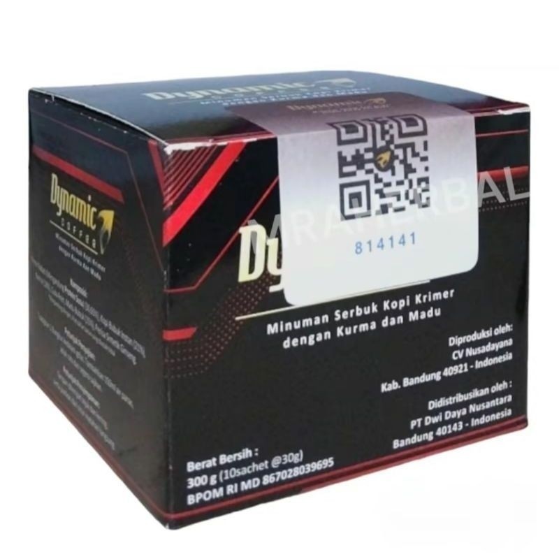 

KOPI DYNAMIC 1 BOX ISI 10 SACHET - DYNAMIC COFFEE KEMASAN TERBARU ORIGINAL 100% HALAL