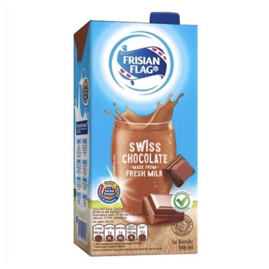 

Frisian Flag Susu UHT Swiss Chocolate 946ml - 1 Karton