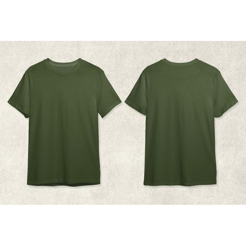 kaos polos hijau army