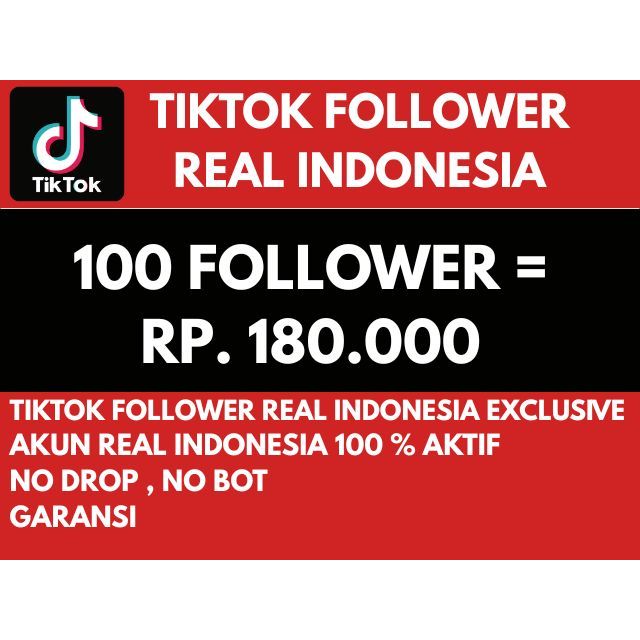 TIKTOK FOLLOWER REAL INDONESIA