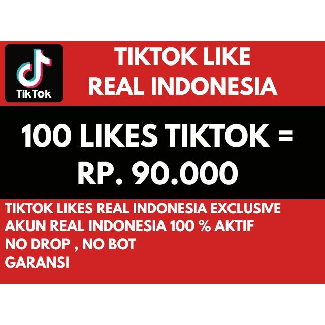 TIKTOK LIKE REAL AKUN AKTIF