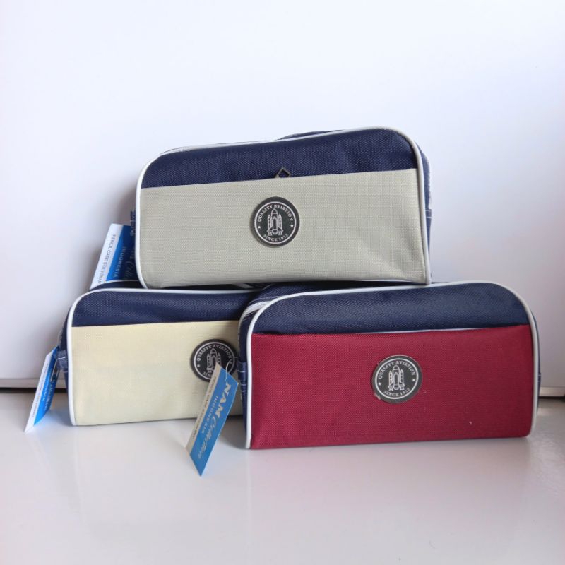 

Tempat Pensil Kain Resleting Pencil Case NAM 023 Motif Polos ( Pcs ) [ Original ]