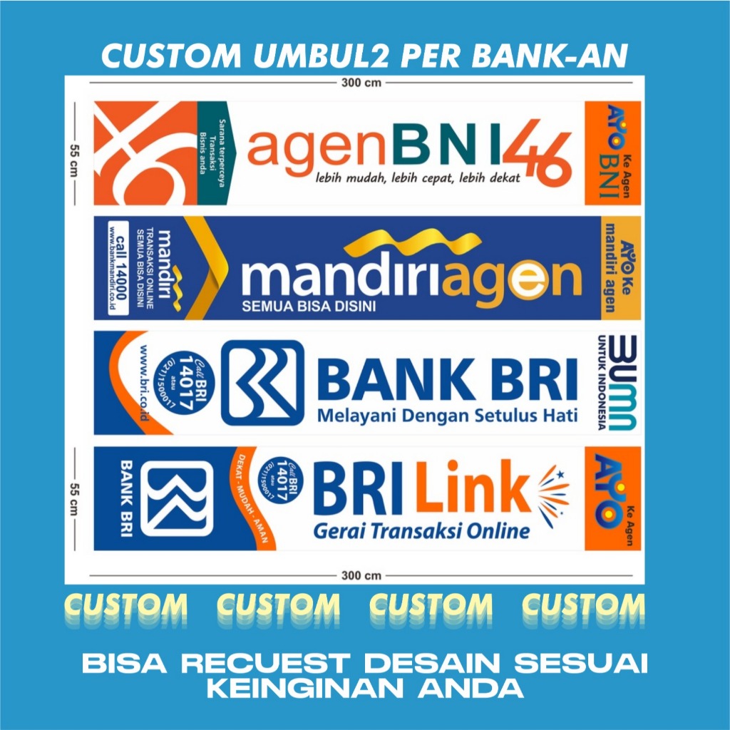UMBUL UMBUL BANK I UMBUL UMBUL CUSTOM FULL PRINT I UMBUL UMBUL PRINTING I UMBUL UMBUL FREE DESIGN