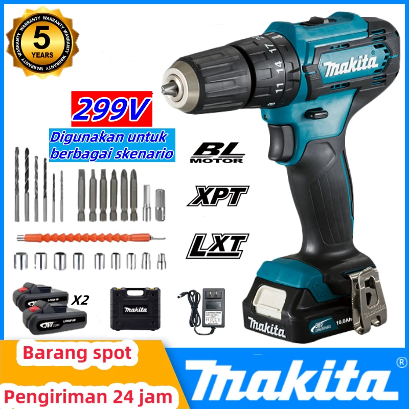 [Tersedia di Indonesia] Bor impak tanpa kabel Makita DF331 / Bor baterai makita