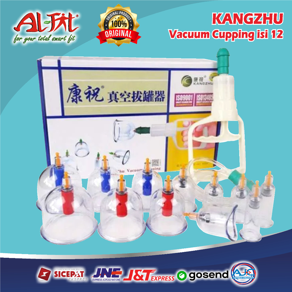 KANGZHU - Cupping Kit Isi 12 | Alat Terapi Bekam | Kop Angin Kang Zhu Premium