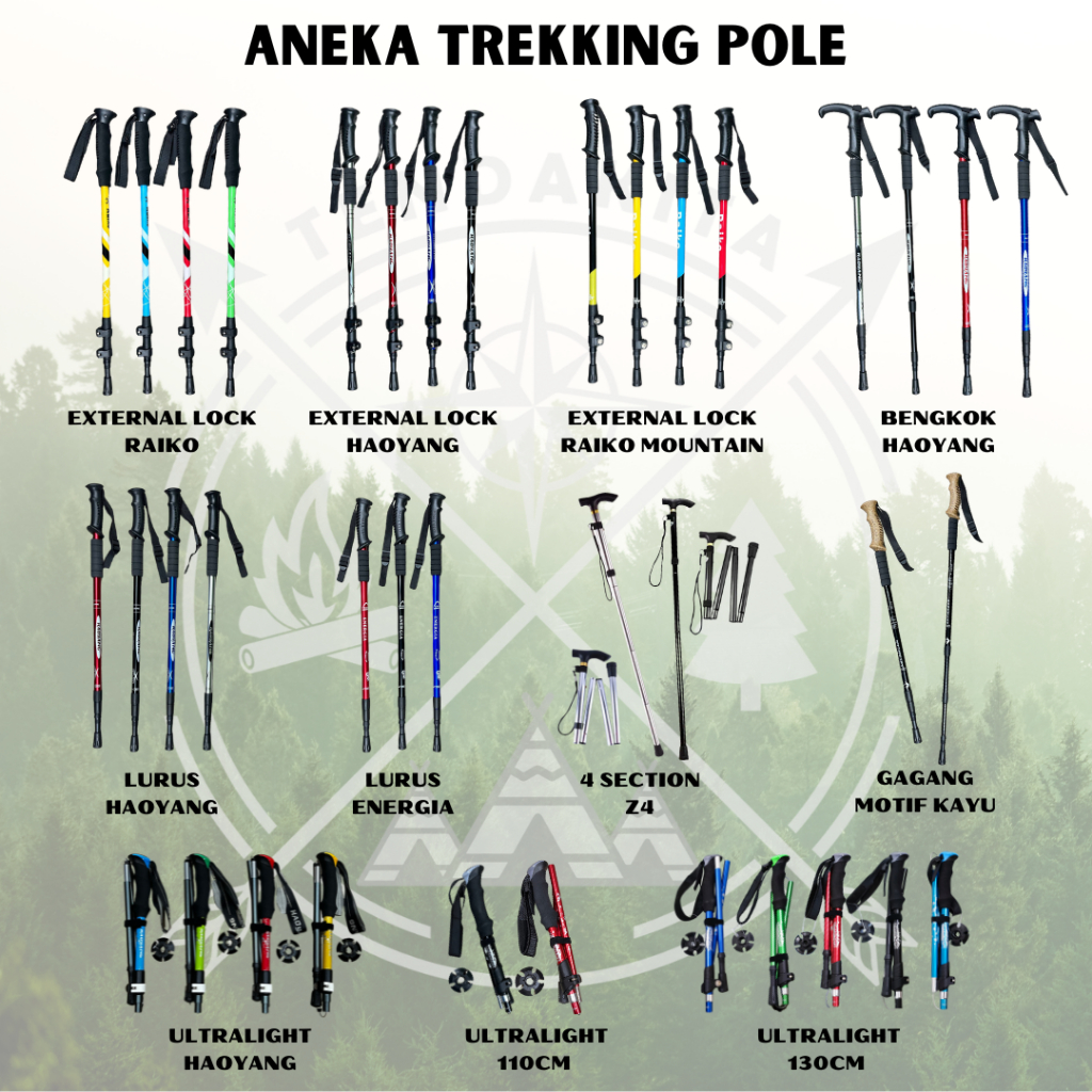-ANEKA Trekking Pole Naturhike Taffsport Tongkat Trekking Tongkat Gunung Tracking Pole Trekking Pole