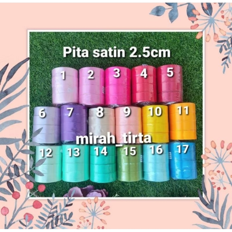 

PITA GULUNG SATIN HIASAN PARSEL PENGIKAT BUKET BOUQUET BUNGA WISUDA AKSESORIS KEMASAN KADO HADIAH BINGKISAN TALI GOODYBAG