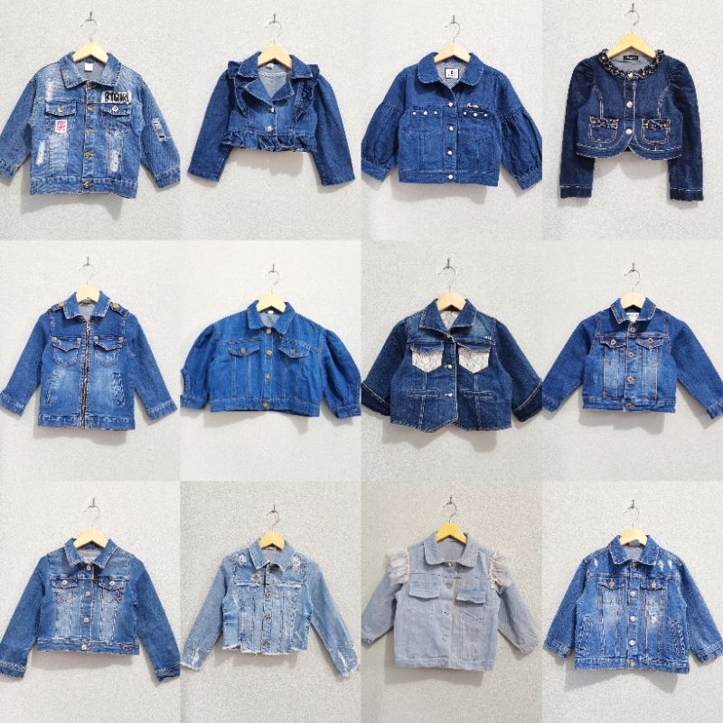 Jacket jeans anak jacket denim anak cewek cowok (Thrift)