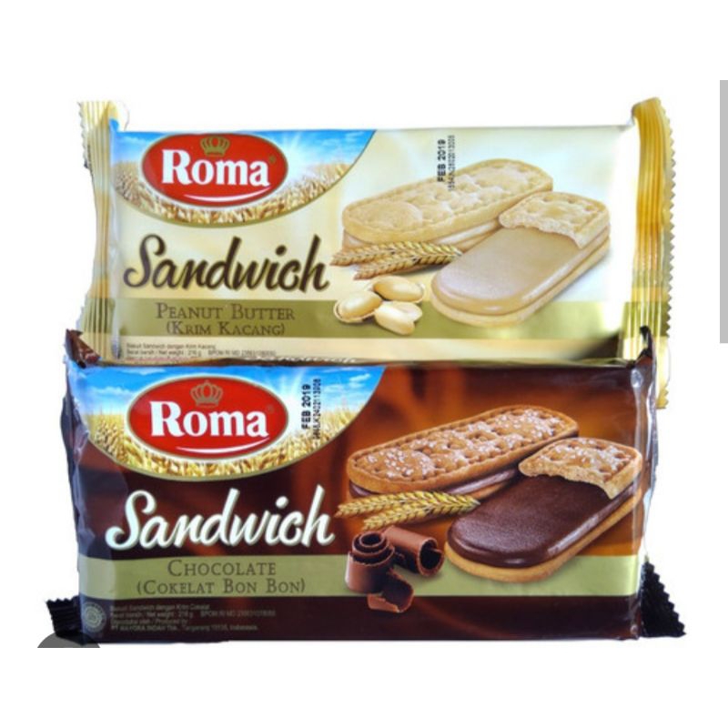 

1 PAK ROMA SANDWICHI CHOCOLATE COKLAT BON BON 157g