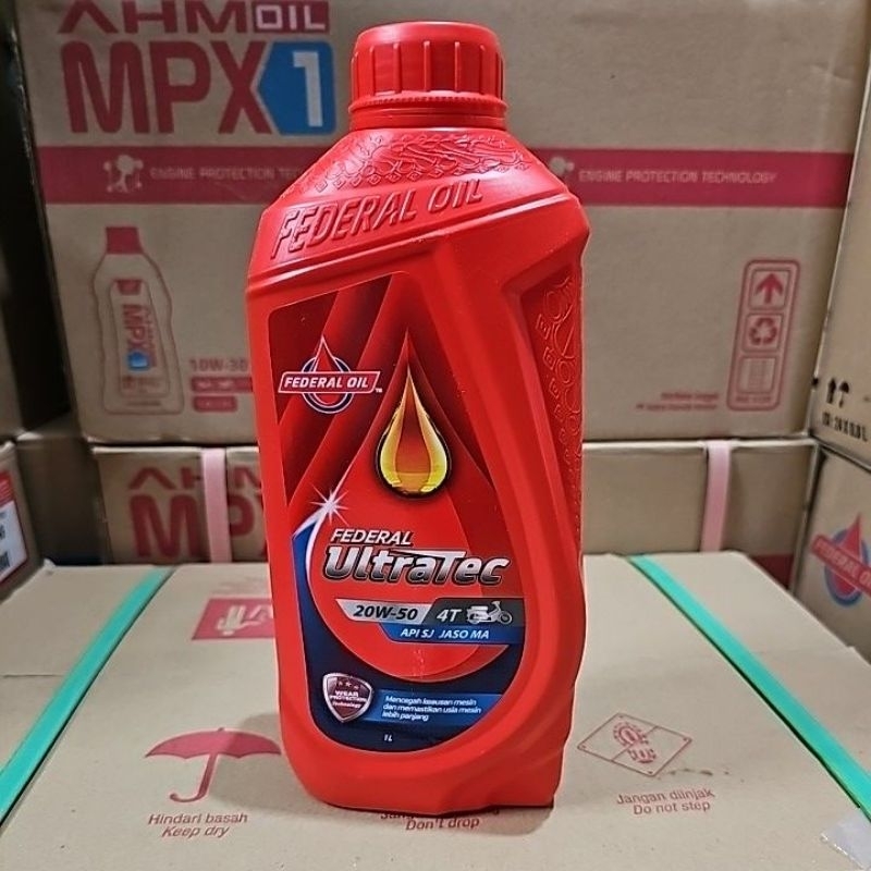 Oli Federal Ultratec 4T 1Liter SAE 20W-50/Oli Mesin Motor Sport 4Tak 150CC
