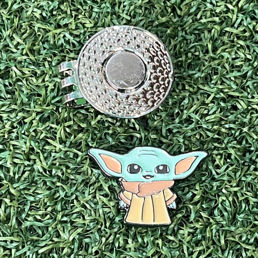 Golf Stickers Pin Marker Magnetic Metal Hat Clips With Ball Markers Good Quality - Baby Yoda