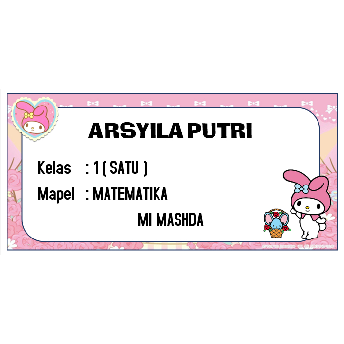 

STIKER NAMA CUSTOM BUKU MOTIF MELODI ISI 12