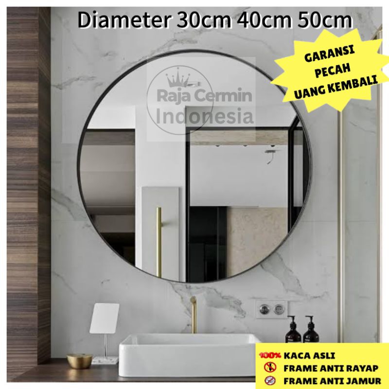 Cermin Bulat Estetik / Cermin Bulat Hiasan dinding