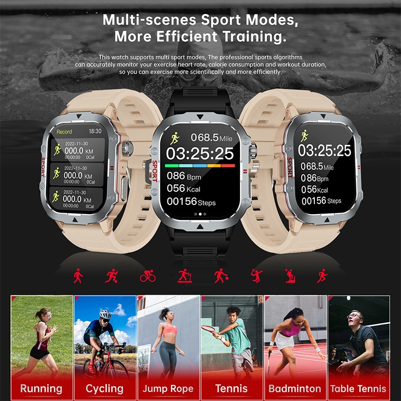 Cuci Gudang Totop Smartwatch C30Pro Sports Bluetooth Smartband 2.19 Inch Hd Screen Full Touch