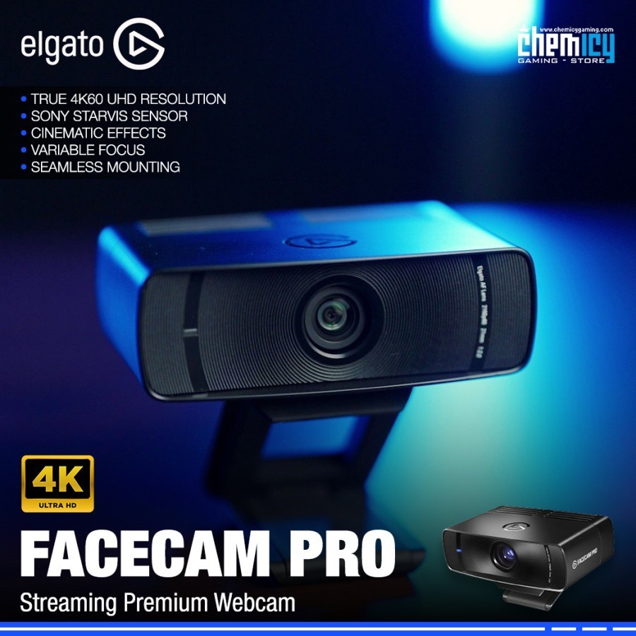 Elgato Facecam Pro 4K 60Fps Profesional Webcam Garansi Resmi
