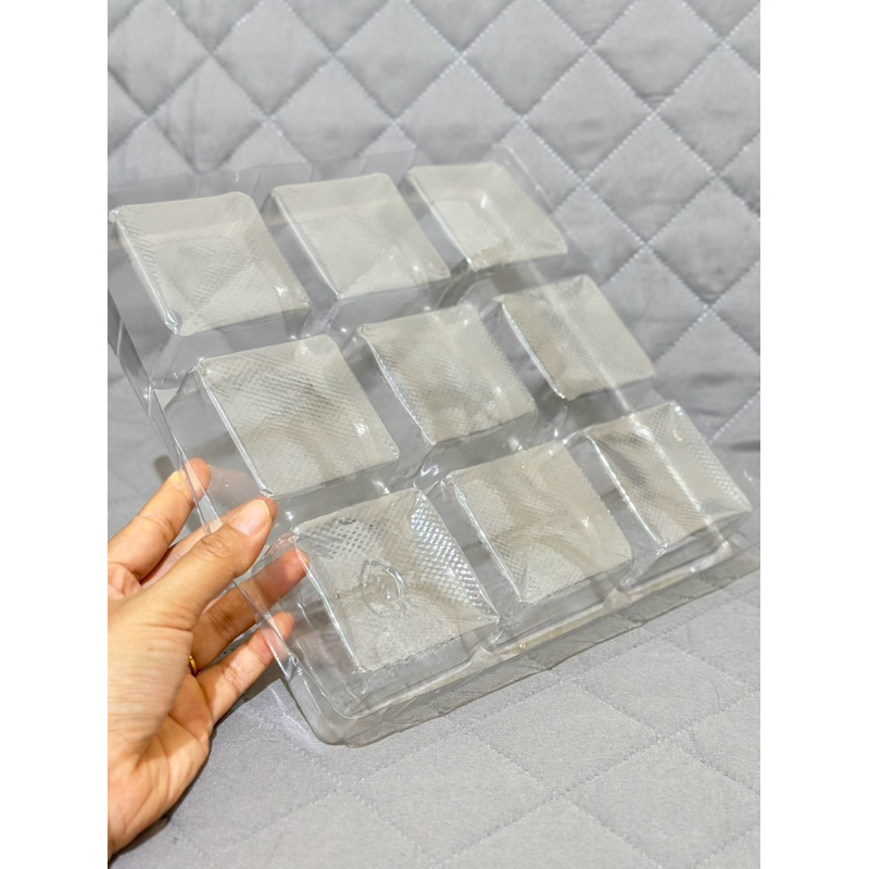 ( ISI 5 PCS ) Mika Alas Puding Mini 9 Sekat / Tray Puding Mini Mika Alas Tatakan Jelly Agar