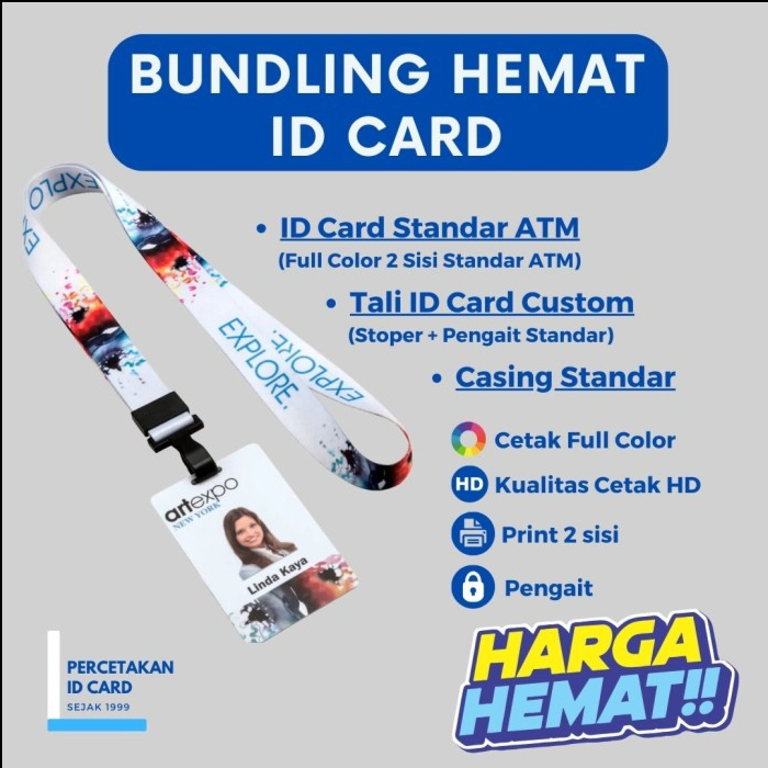 

Bundling Hemat Lanyard Tali ID Card + ID Card + Case ID Card