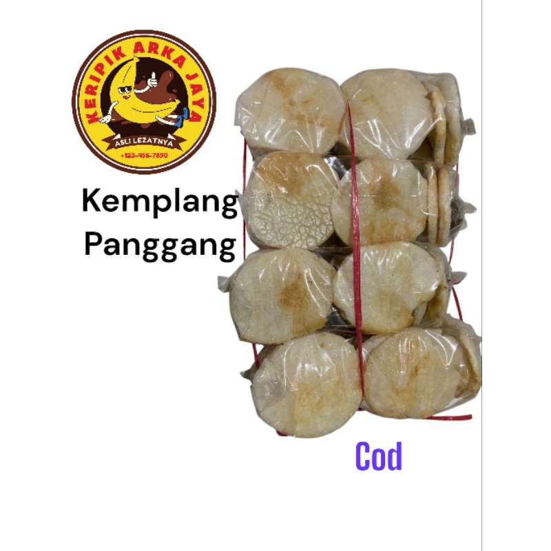 

kerupuk kemplang panggang ada sambalnya