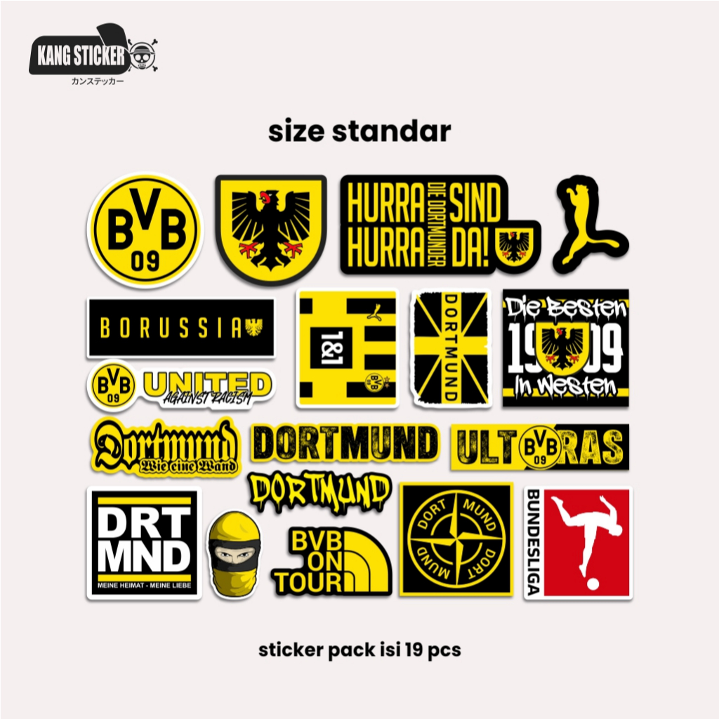 

STICKER PACK BORUSIA DORTMUND ISI 19PCS - PREMIUM STICKER - WATERPROOF