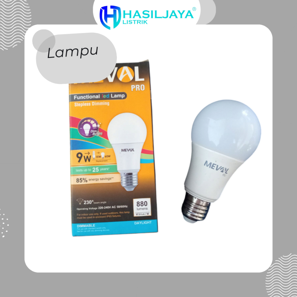 LAMPU 9 WATT MEVAL