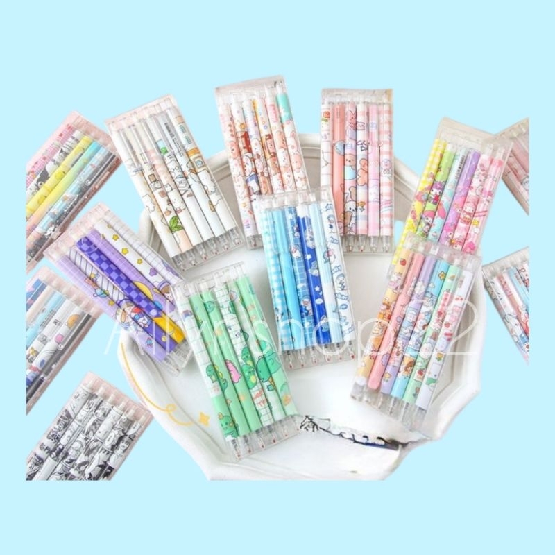 

Pena Set (6 Pcs) Berkarakter Lucu