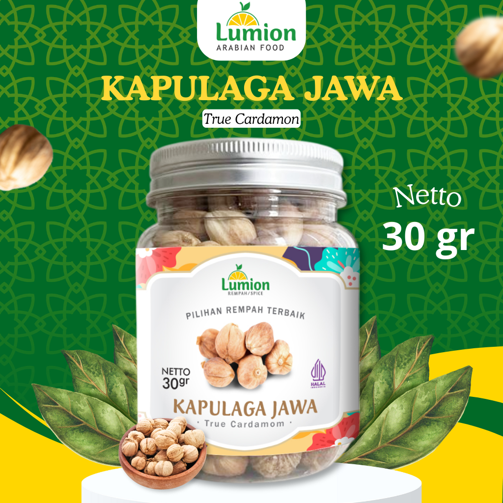 

Lumion Pilihan Rempah fresh Kapulaga Jawa true cardamon pilihan kemasan botol 30gr