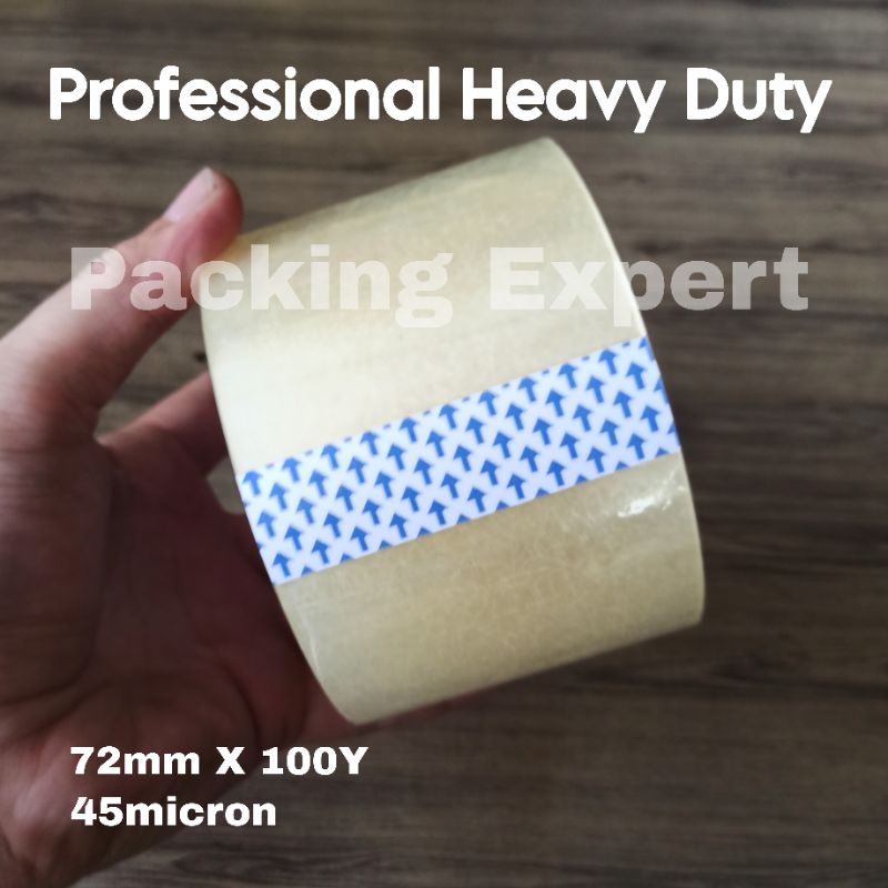

LAKBAN BENING 72MM X 100Y 90M FULL 45MIC PROFESSIONAL HEAVY DUTY OPP MURAH BOGOR PACKING EXPERT