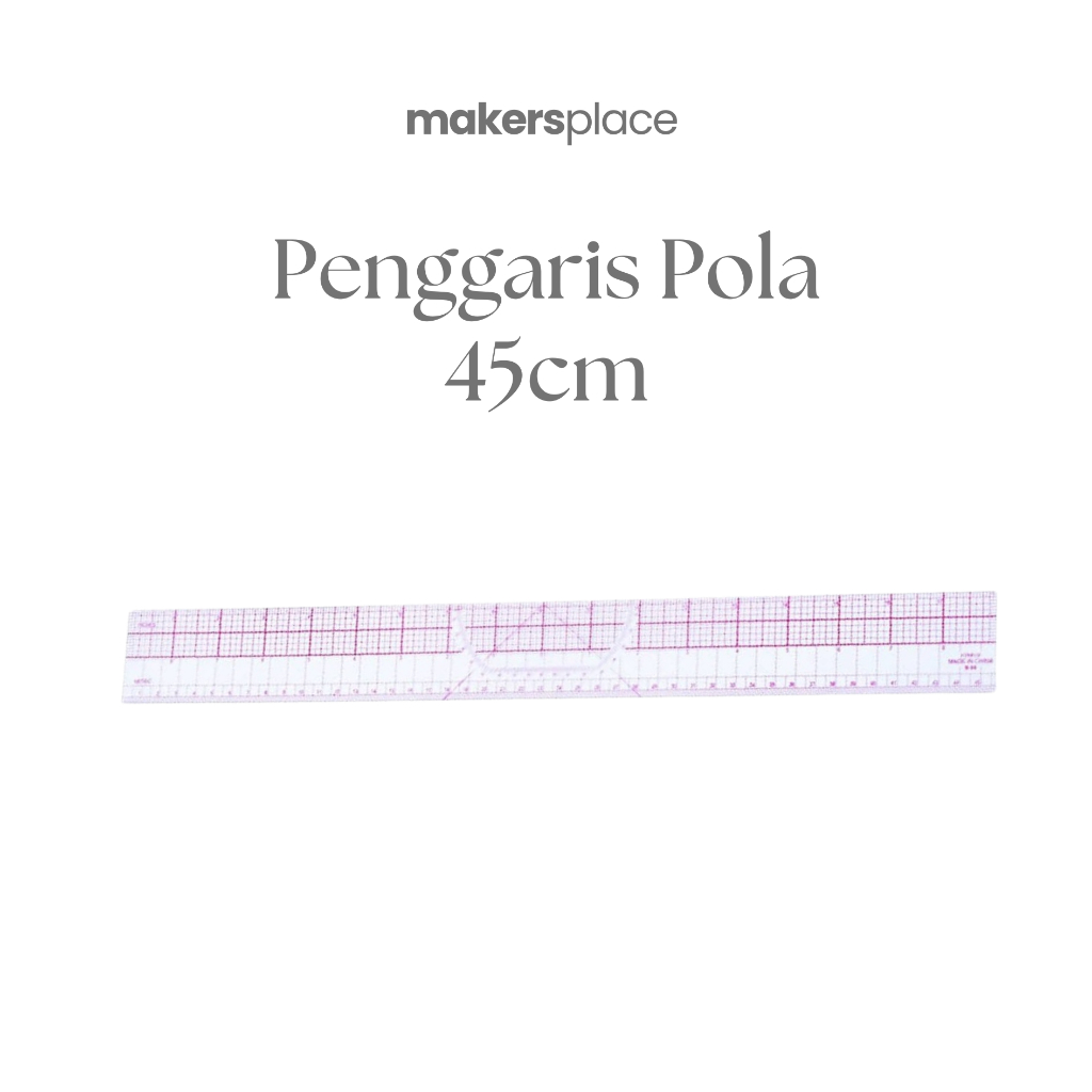

MAKERSPLACE Penggaris Pola Lurus 45cm