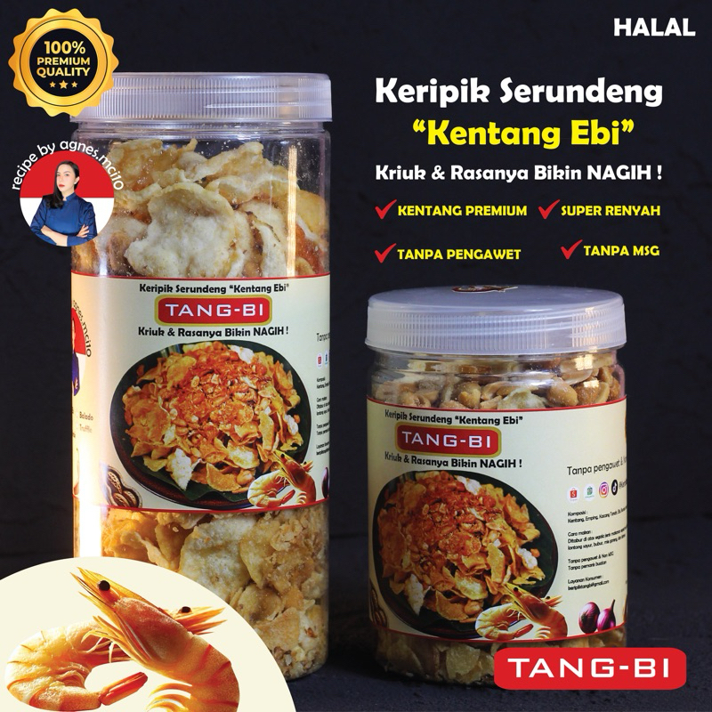 

Keripik Kentang Ebi TANGBI - Snack Cemilan Nusantara Termurah Kemasan Toples