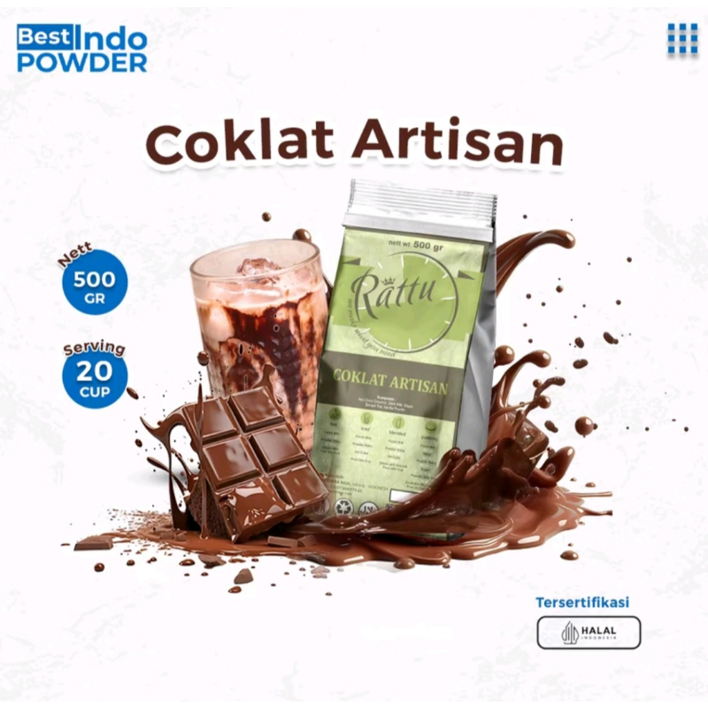 

CHOCOLATE COKLAT POWDER ARTISAN RATTUBEVERAGE 500grm