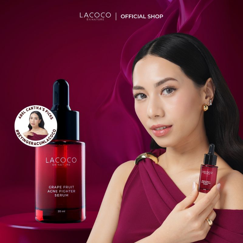 Lacoco grape fruit acne fighter serum - Serum jerawat - Obat jerawat batu ampuh - Serum jerawat batu