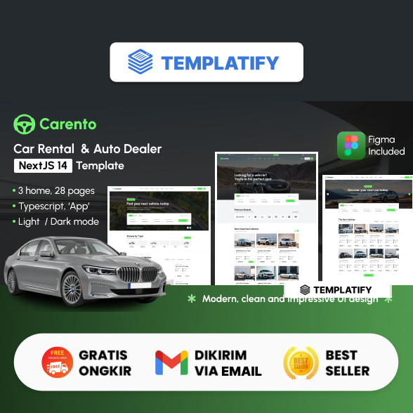 Carento - Auto Dealer & Car Rental NextJS Template Other Website