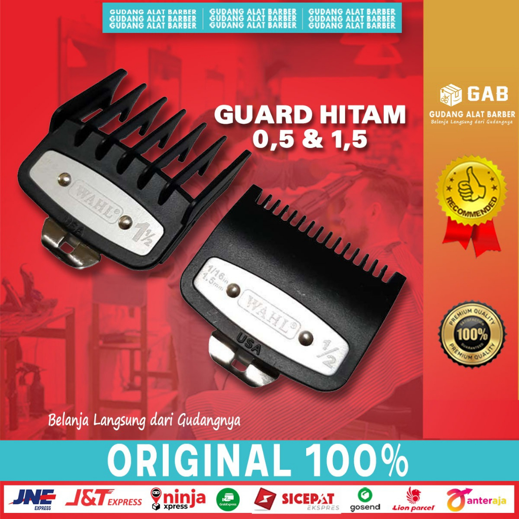 Clipper Guard Hitam ½ & 1½ Sepatu Cliper Kliper Barbershop