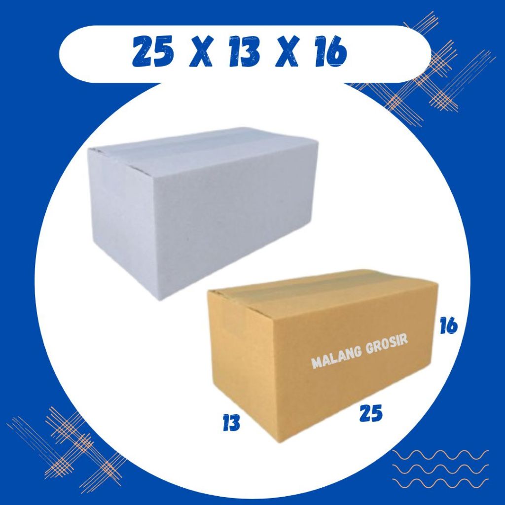 

Box Packing 25x13x16 Kardus A1 Karton Dus Kotak Kemasan Sparepart Jamu Madu Assesoris Souvenir Olshop