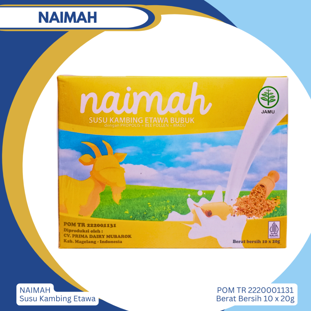 

Paket 2 Box Susu Kambing Etawa Naimah Bee Pollen Madu Propolis Asli Original 100% Naima