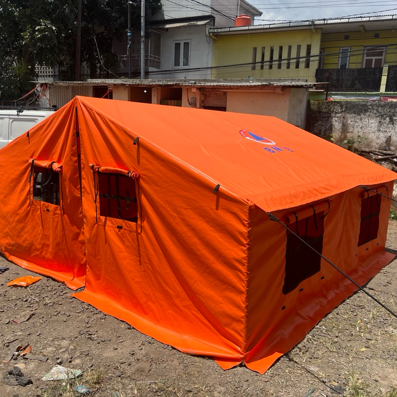 Tenda Keluarga BNPB 4M x 4M bahan PVC 500gsm