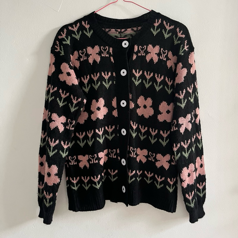 Flowers Cardigan Knit