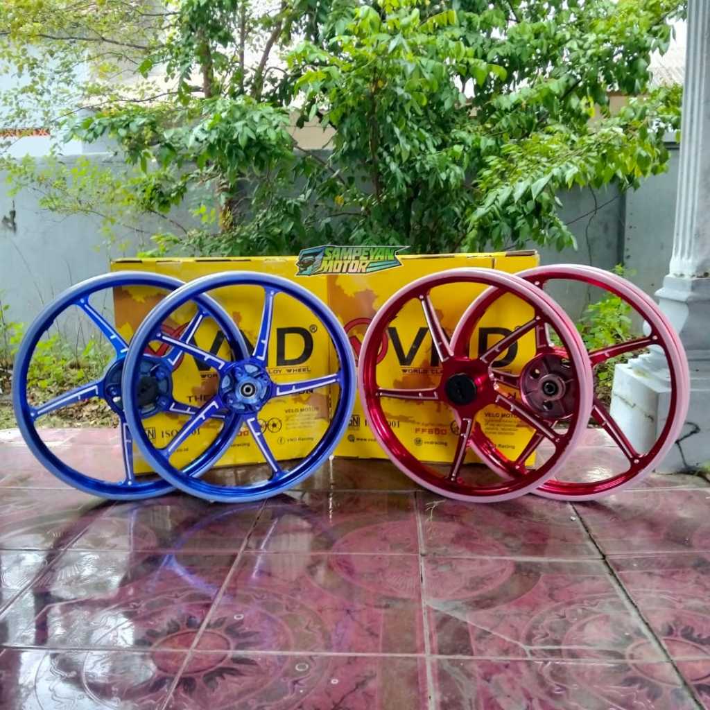 Promo Velg Murah Vlg Peleg Balap Racing Palang 5 Cakram Sirip VND FF500 FF-500 CNC 17x160 / 160 Terb
