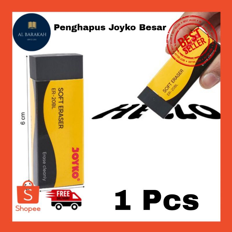 

1 Pcs!!! Penghapus besar Joyko HITAM Eraser Penghapus Joyko ER-20BL